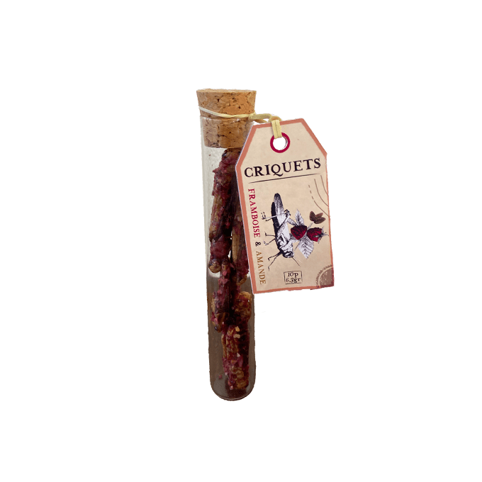 Tube de Criquets - Framboise & éclats d'amandes torréfiées