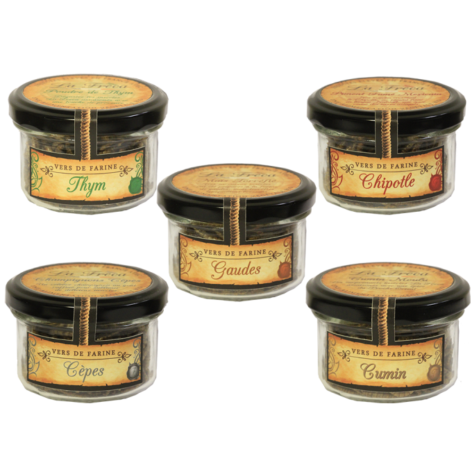 Coffret 5 pots de Vers de farine