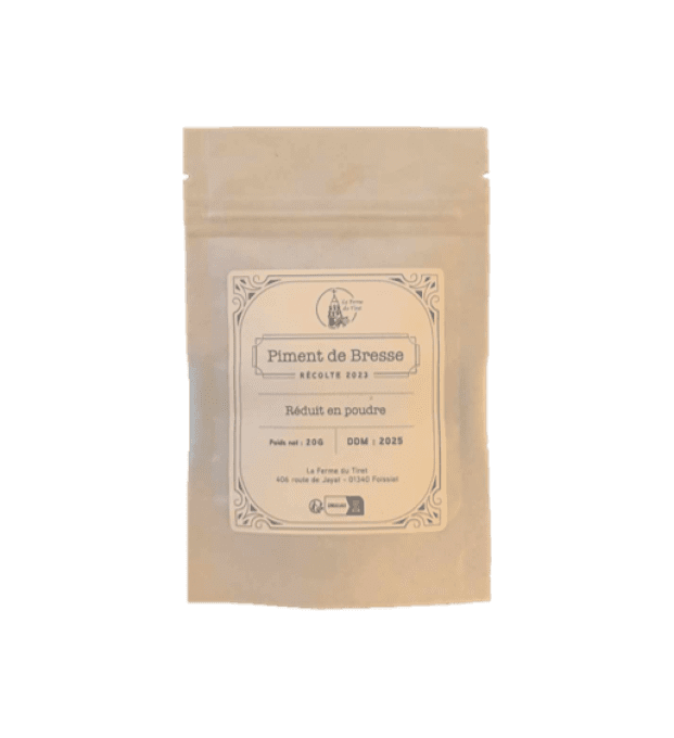 sachet poudre de piment de bresse etiquette